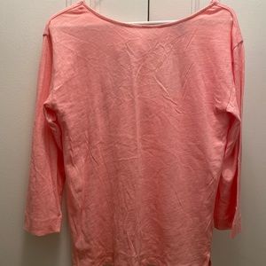J Crew Pink top with peekaboo back